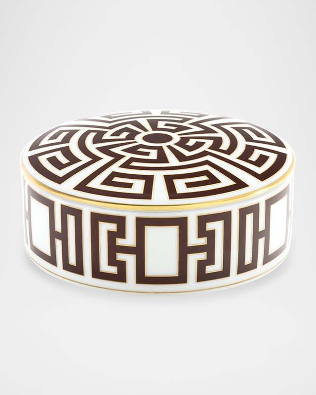 Labirinto Ebano Round Trinket Box